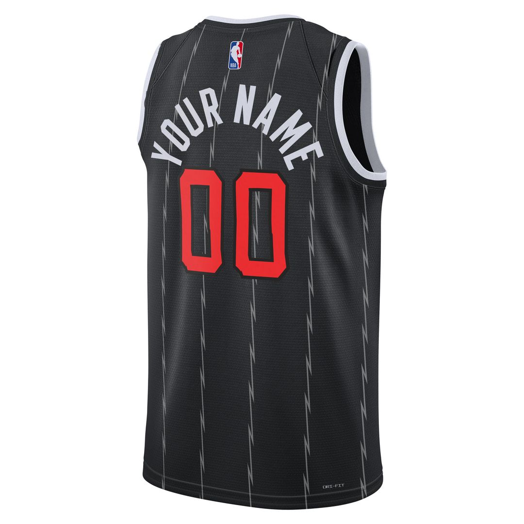 Toronto Raptors Nike Unisex 2025/26 City Edition Swingman Custom Jersey - Black Official NBA Team Apparel Basketball Fan Gear