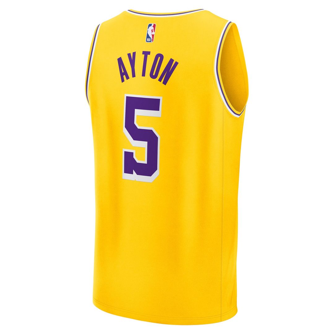 Deandre Ayton Los Angeles Lakers Fanatics Youth Fast Break Replica Player Jersey - Icon Edition - Gold Official NBA Team Apparel Basketball Fan Gear