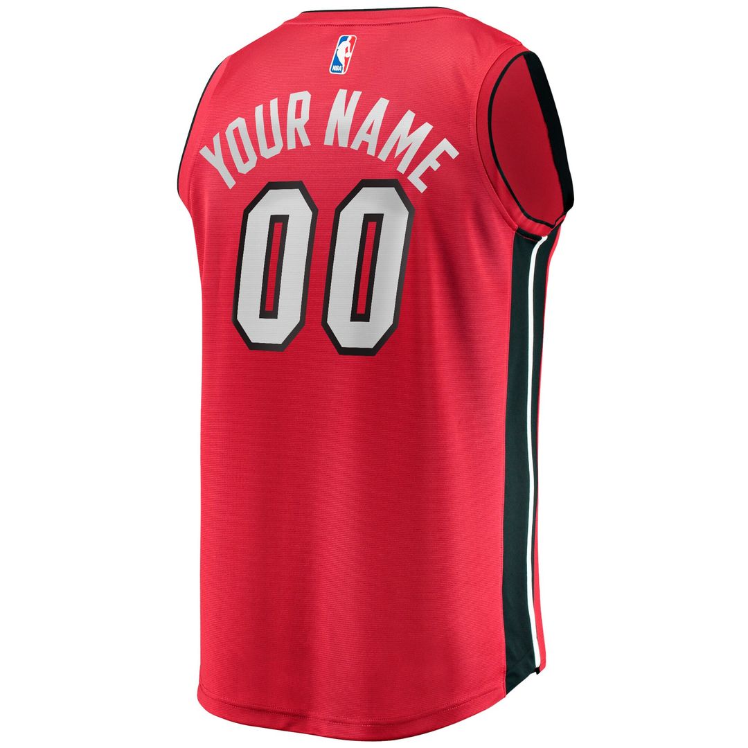 Miami Heat Fanatics Fast Break Custom Jersey - Red - Statement Edition Official NBA Team Apparel Basketball Fan Gear