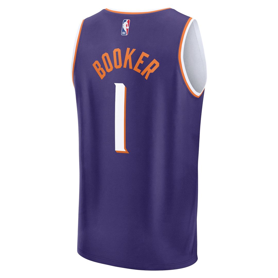 Devin Booker Phoenix Suns Fanatics Fast Break Replica Jersey - Icon Edition - Purple Official NBA Team Apparel Basketball Fan Gear