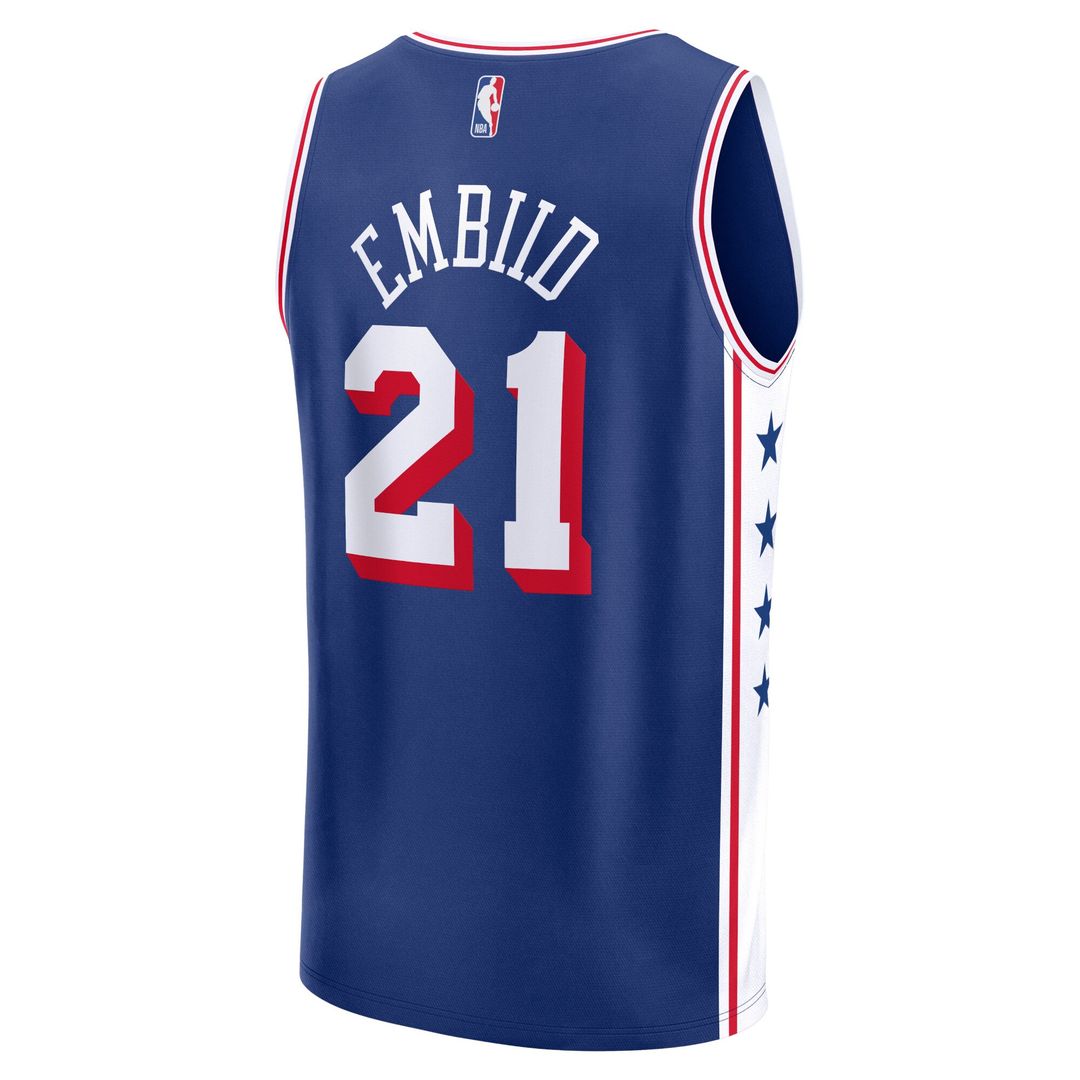 Joel Embiid Philadelphia 76ers Fanatics Fast Break Replica Jersey - Association Edition - White Official NBA Team Apparel Basketball Fan Gear