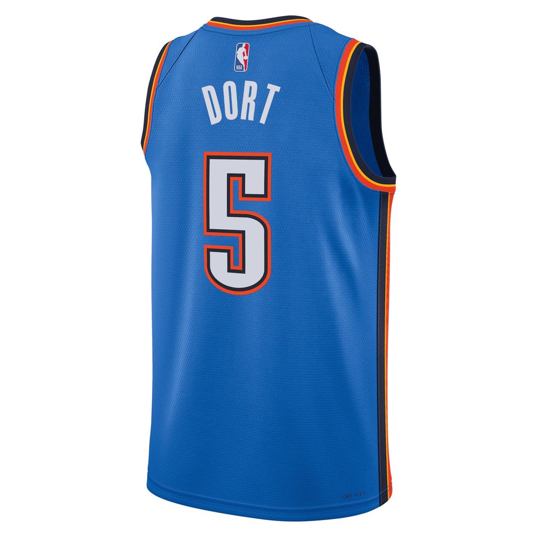 Luguentz Dort Oklahoma City Thunder Nike Unisex Swingman Jersey - Icon Edition - Blue Official NBA Team Apparel Basketball Fan Gear