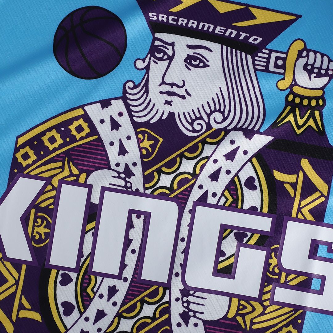 Sacramento Kings NBA & KidSuper Studios by Fanatics Unisex Hometown Jersey - Blue Official NBA Team Apparel Basketball Fan Gear