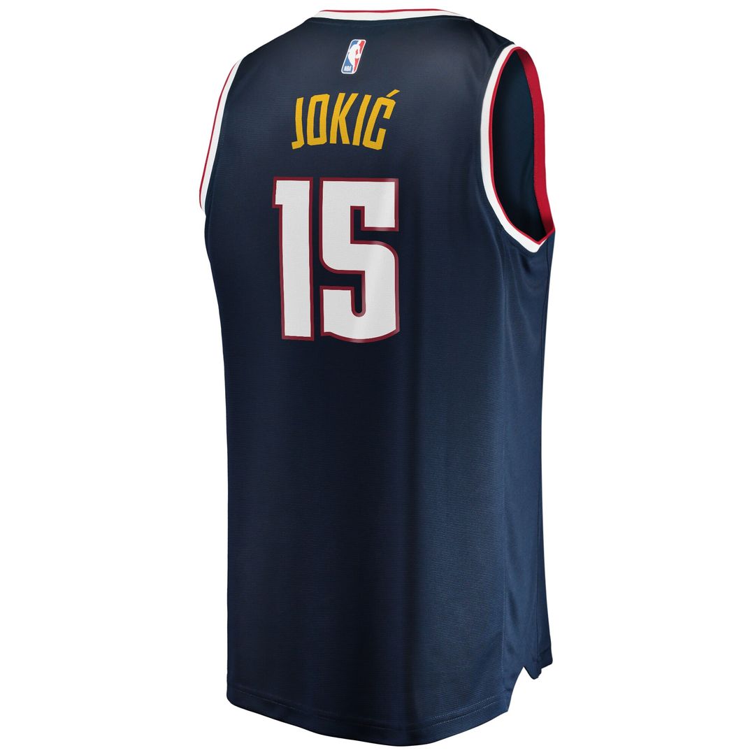 Nikola Jokic Denver Nuggets Fanatics Fast Break Player Jersey - Icon Edition - Navy Official NBA Team Apparel Basketball Fan Gear
