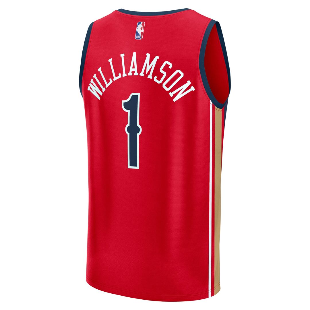 Zion Williamson New Orleans Pelicans Fanatics Fast Break Replica Player Jersey - Statement Edition - Red Official NBA Team Apparel Basketball Fan Gear