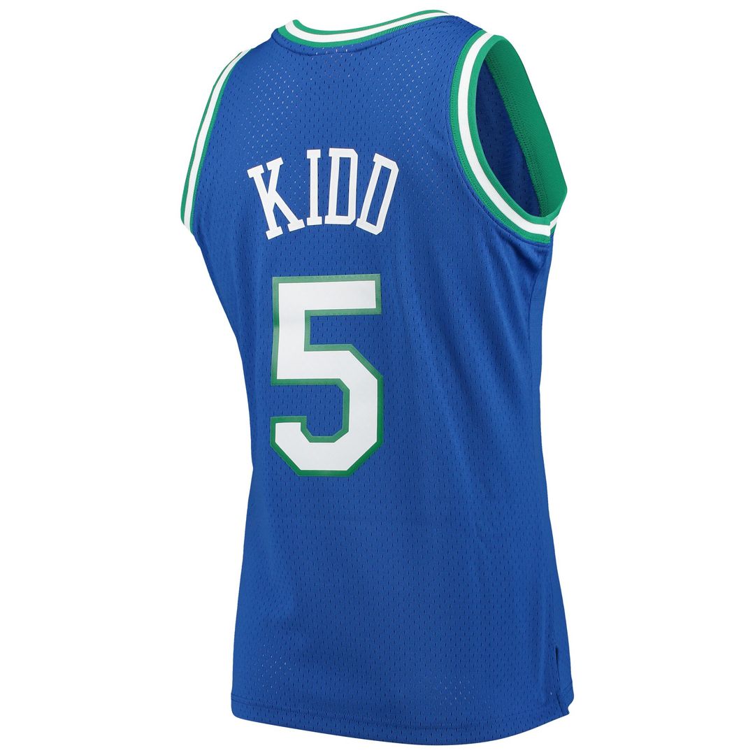 Jason Kidd Dallas Mavericks Mitchell & Ness 1994/95 Hardwood Classics Swingman Jersey - Blue Official NBA Team Apparel Basketball Fan Gear