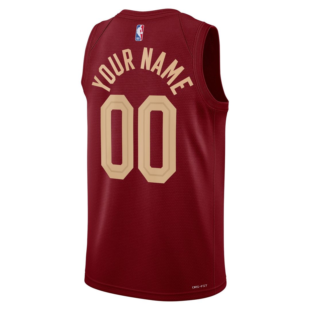 Cleveland Cavaliers Nike Unisex Swingman Custom Jersey Burgundy - Icon Edition Official NBA Team Apparel Basketball Fan Gear
