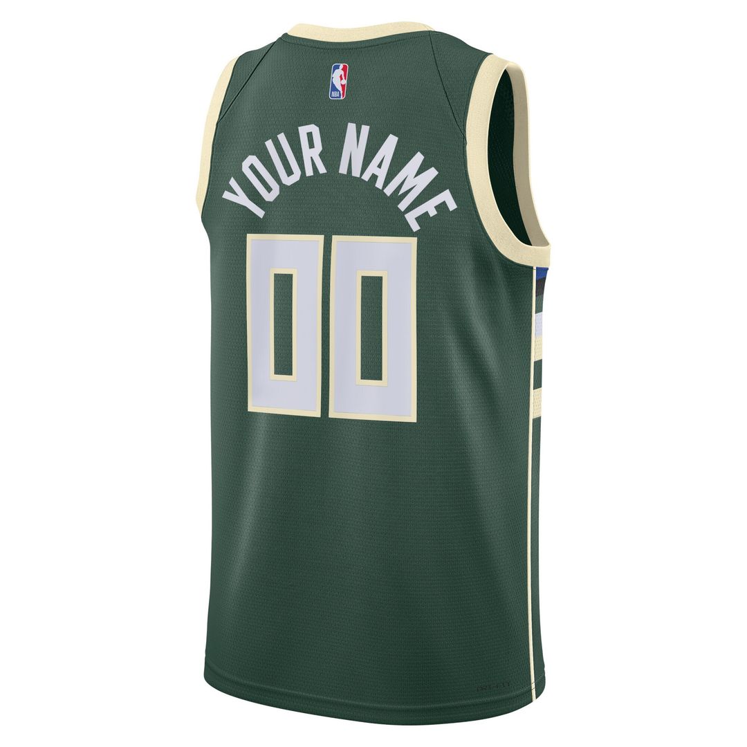 Milwaukee Bucks Nike Unisex Swingman Custom Jersey White - Association Edition Official NBA Team Apparel Basketball Fan Gear