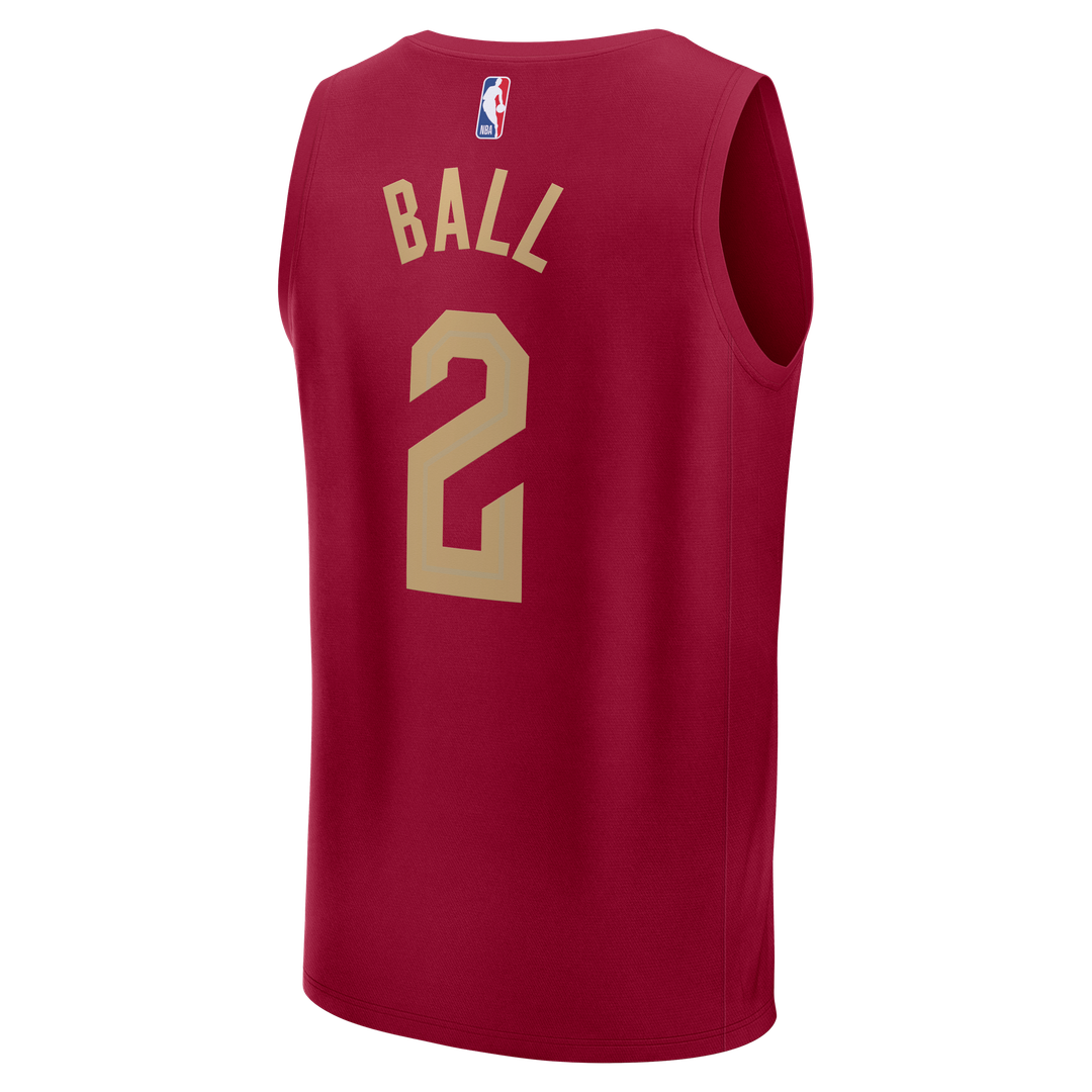 Lonzo Ball Cleveland Cavaliers Fanatics Fast Break Replica Jersey - Wine - Icon Edition Official NBA Team Apparel Basketball Fan Gear