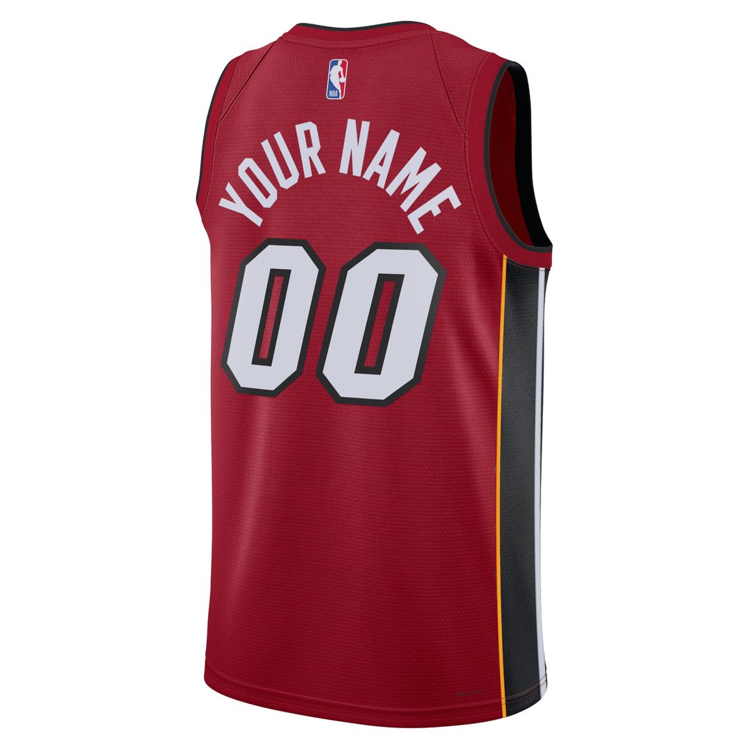Miami Heat Jordan Brand Unisex 2022/23 Swingman Custom Jersey - Statement Edition - Red Official NBA Team Apparel Basketball Fan Gear