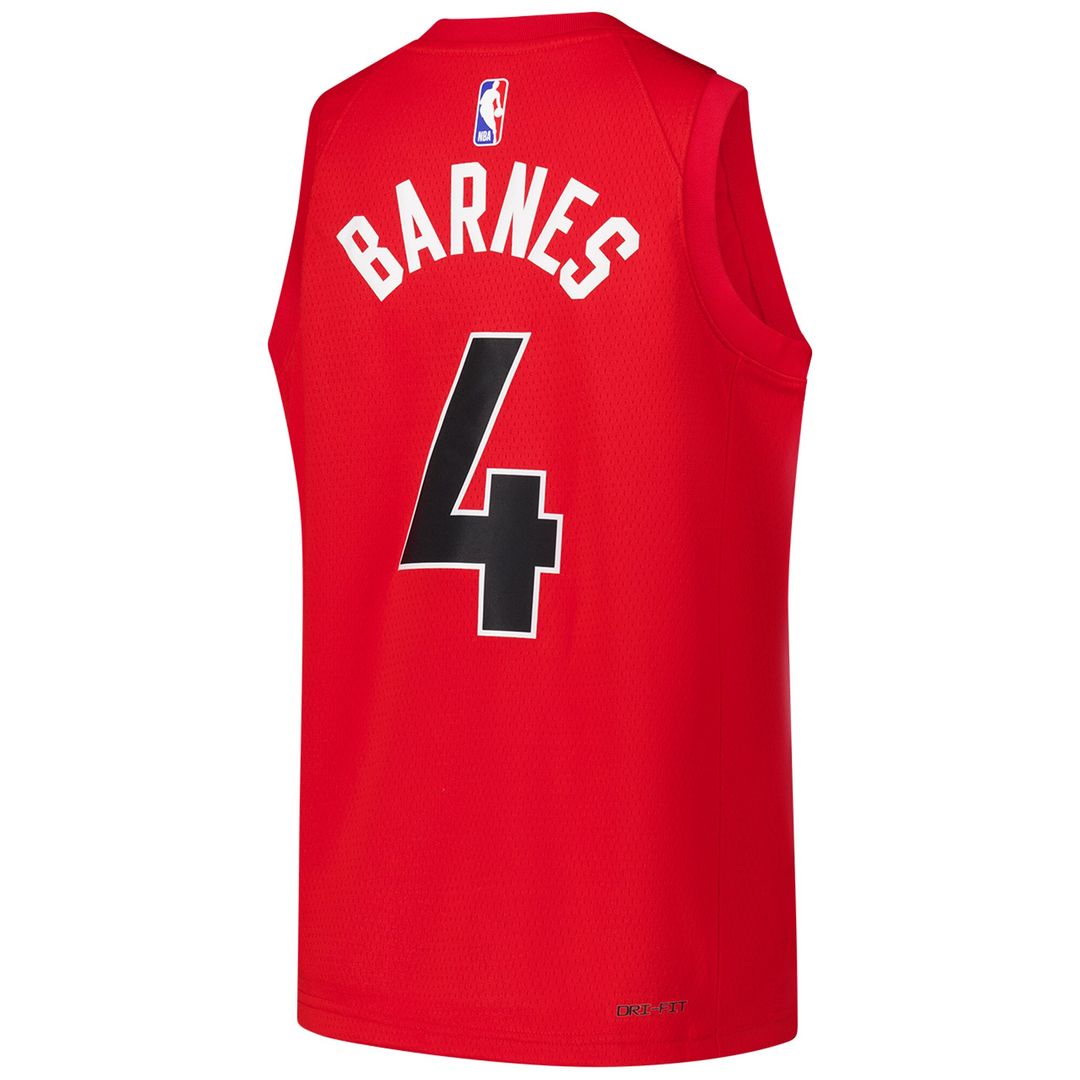 Scottie Barnes Toronto Raptors Nike Youth Swingman Jersey - Icon Edition - Red Official NBA Team Apparel Basketball Fan Gear