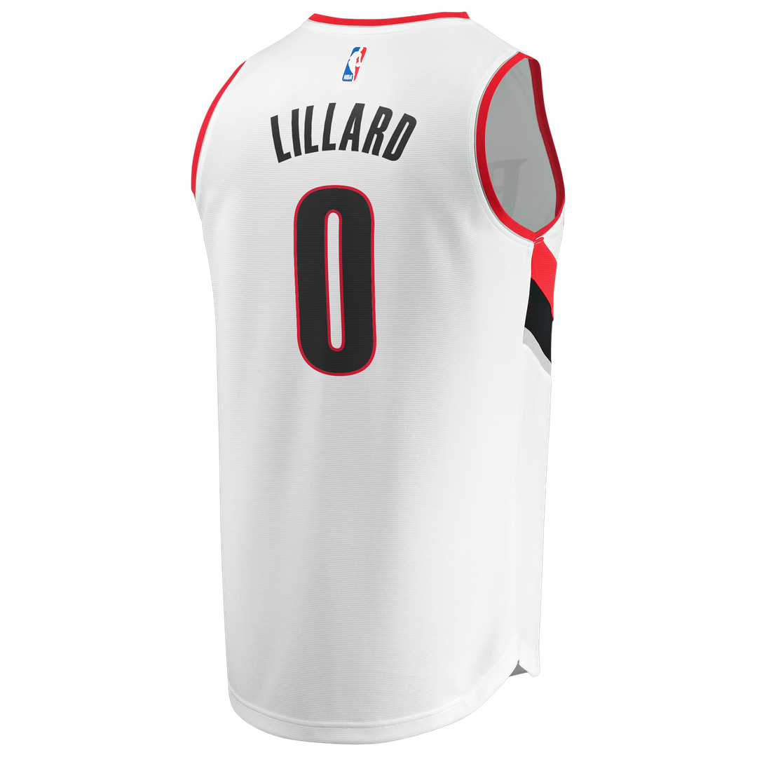 Damian Lillard Portland Trail Blazers Fanatics Fast Break Replica Jersey - White - Association Edition Official NBA Team Apparel Basketball Fan Gear