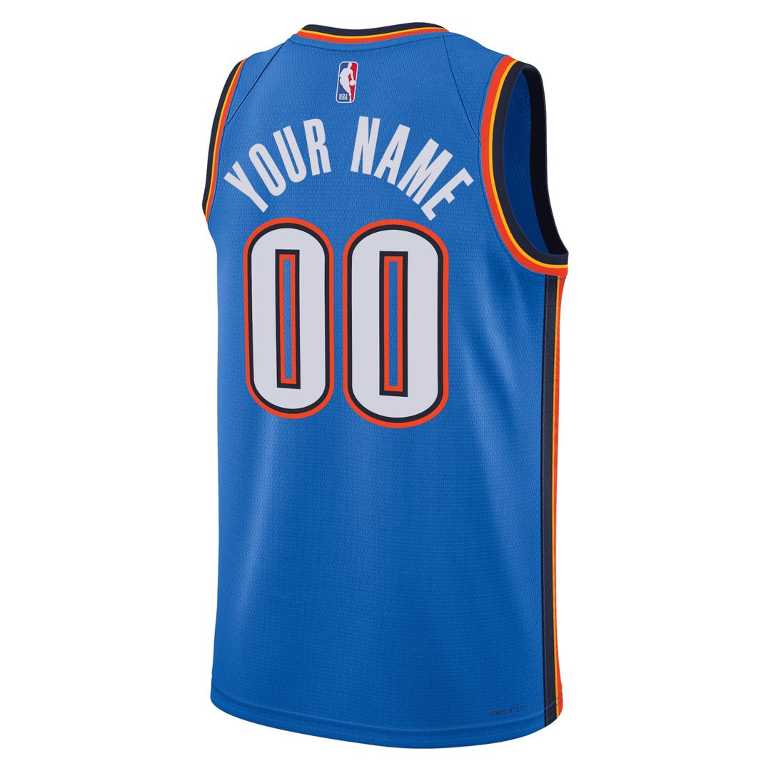 Oklahoma City Thunder Nike Unisex Swingman Custom Jersey White - Association Edition Official NBA Team Apparel Basketball Fan Gear