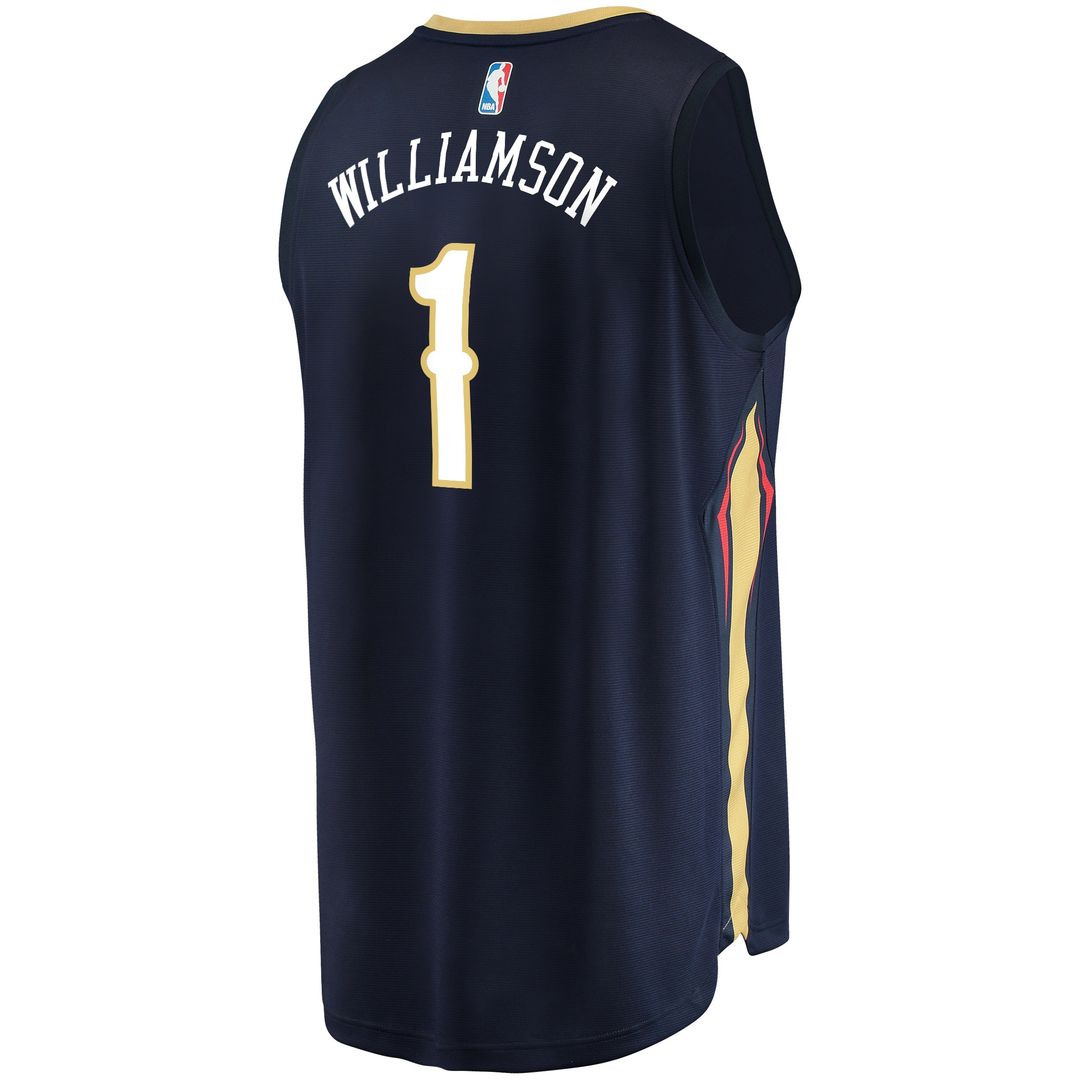 Zion Williamson New Orleans Pelicans Fanatics Youth Replica Fast Break Jersey Navy - Icon Edition Official NBA Team Apparel Basketball Fan Gear