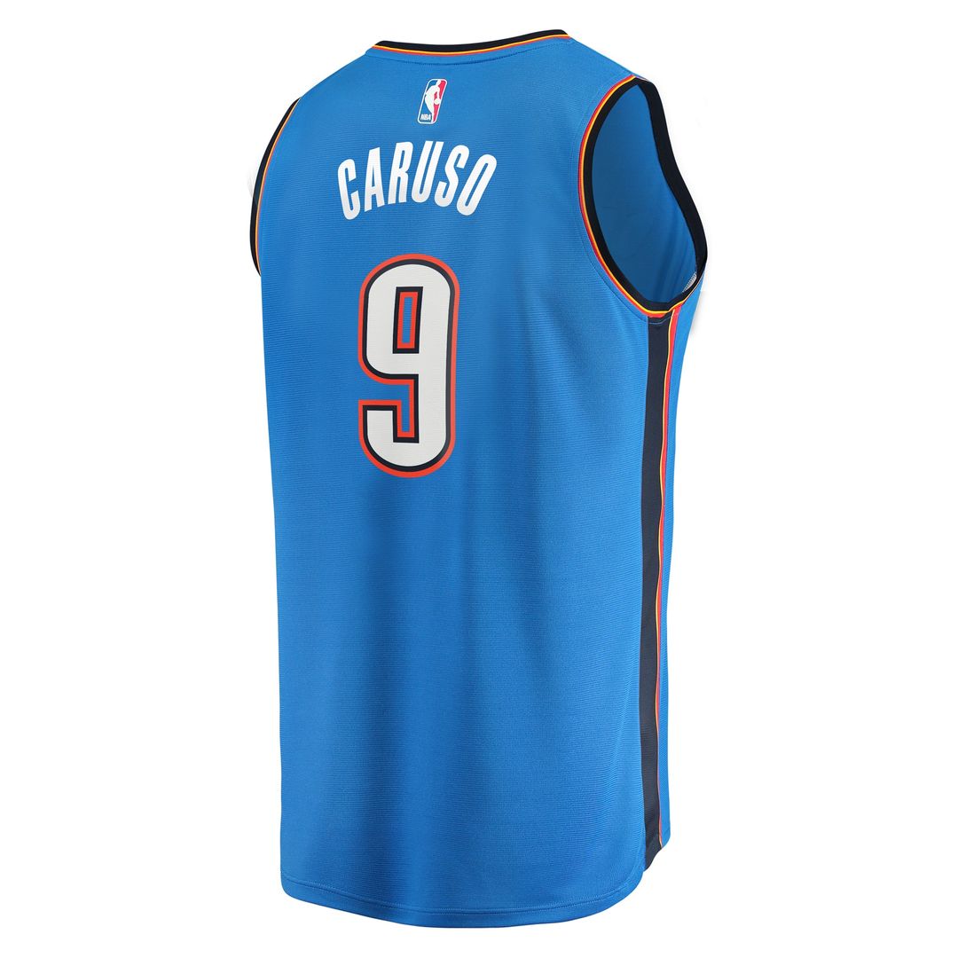 Alex Caruso Oklahoma City Thunder Fanatics Fast Break Replica Player Jersey - Icon Edition - Blue Official NBA Team Apparel Basketball Fan Gear