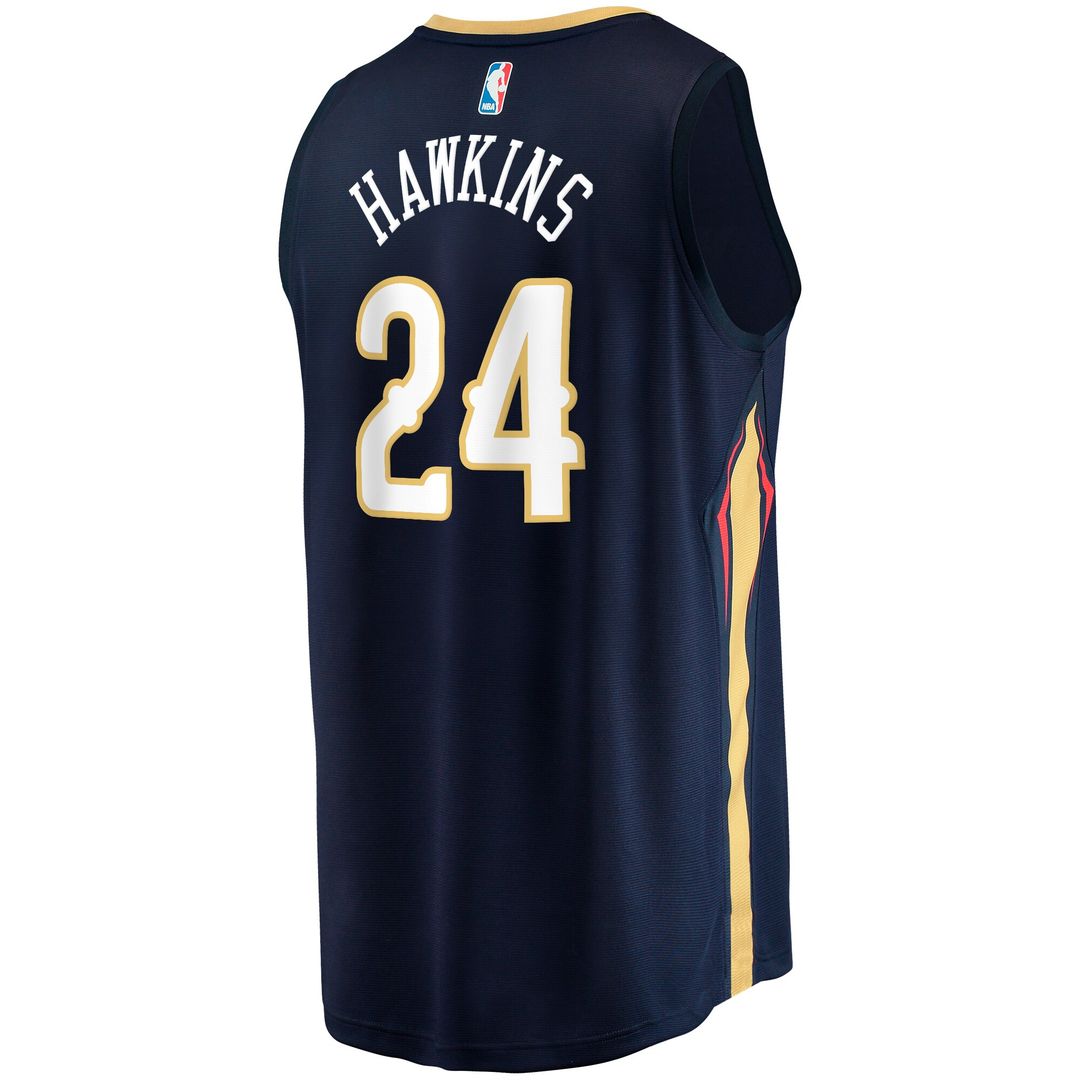 Jordan Hawkins New Orleans Pelicans Fanatics Fast Break Replica Jersey - Icon Edition - Navy Official NBA Team Apparel Basketball Fan Gear