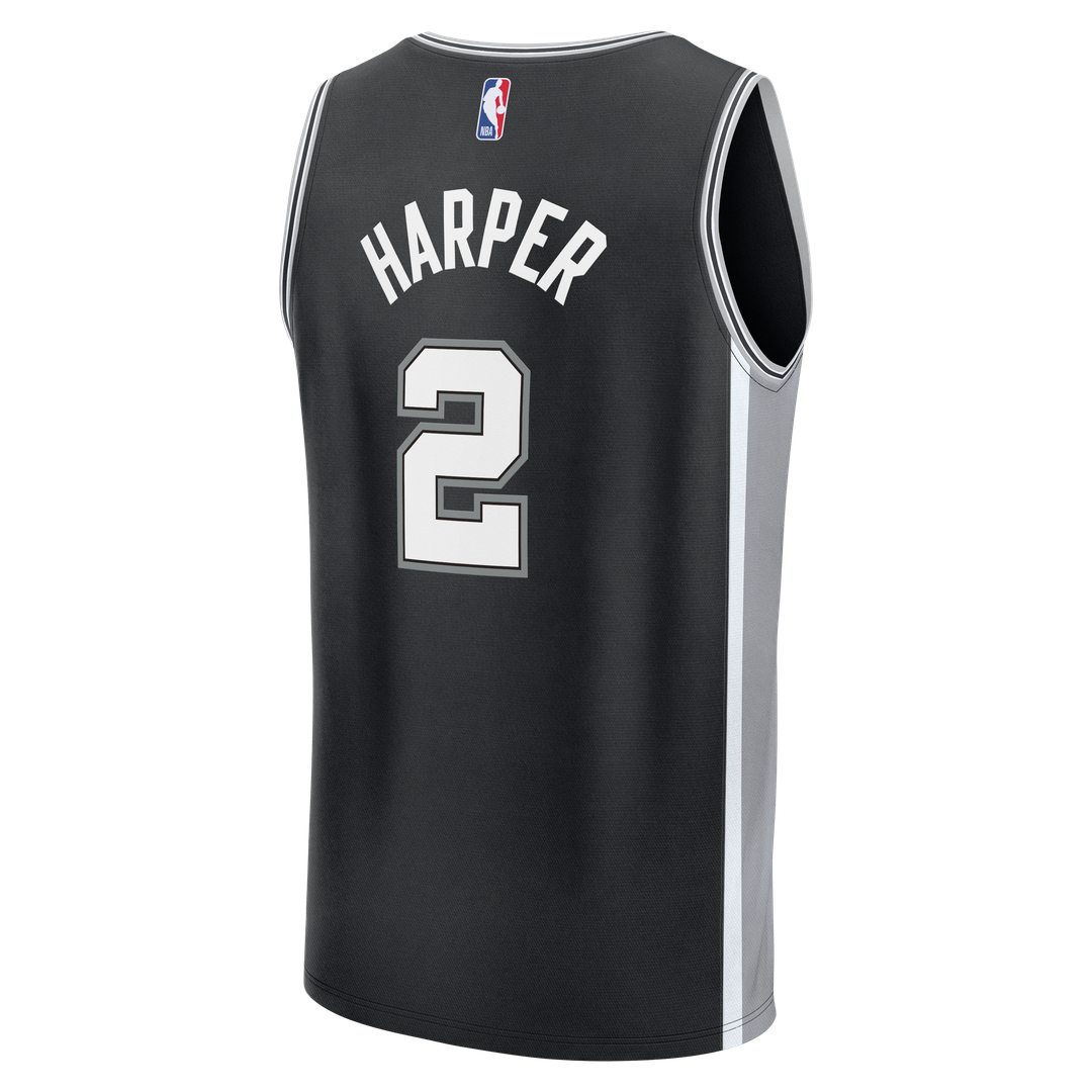 Dylan Harper San Antonio Spurs Fanatics Fast Break Jersey - Black - Icon Edition Official NBA Team Apparel Basketball Fan Gear