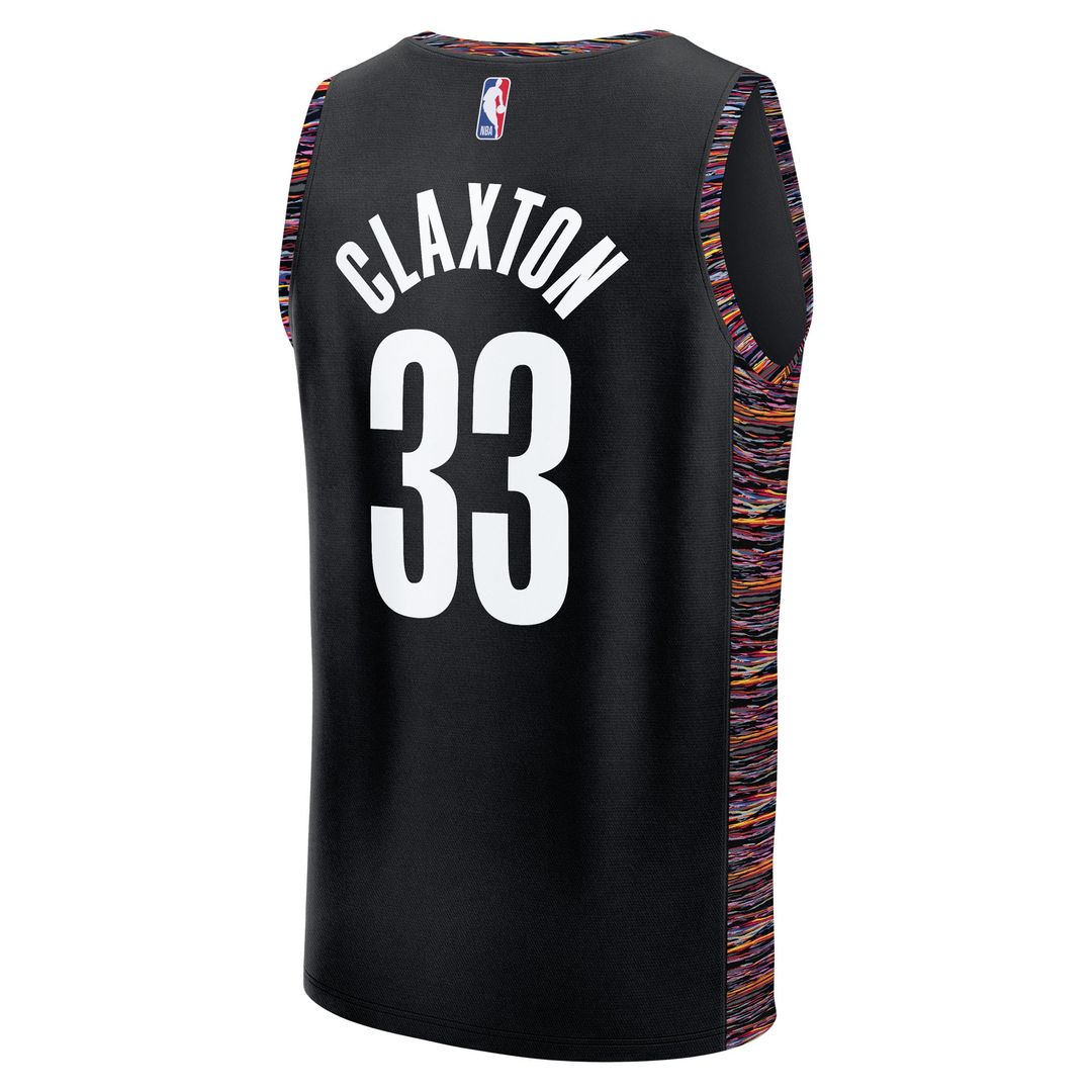 Nic Claxton Brooklyn Nets Fanatics 2025/26 City Edition Fast Break Jersey - Black Official NBA Team Apparel Basketball Fan Gear
