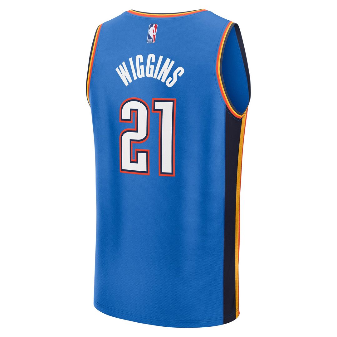 Aaron Wiggins Oklahoma City Thunder Fanatics Fast Break Replica Player Jersey - Icon Edition - Blue Official NBA Team Apparel Basketball Fan Gear