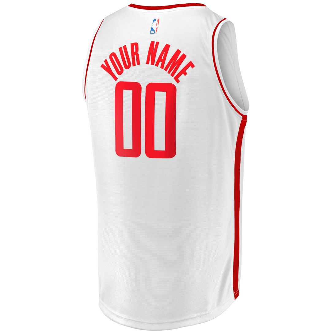 Houston Rockets Fanatics Youth Fast Break Replica Custom Jersey - Association Edition - White Official NBA Team Apparel Basketball Fan Gear
