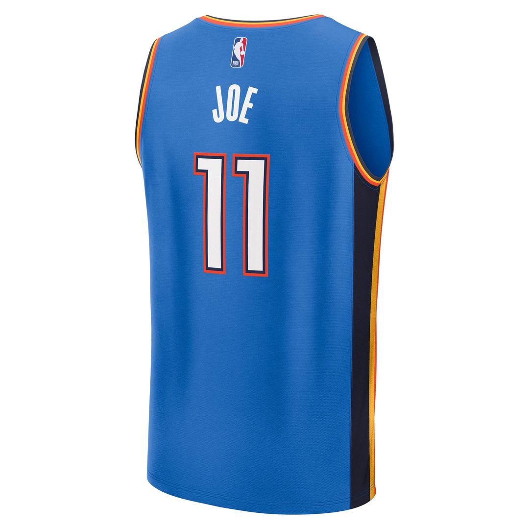 Isaiah Joe Oklahoma City Thunder Fanatics Fast Break Replica Player Jersey - Icon Edition - Blue Official NBA Team Apparel Basketball Fan Gear