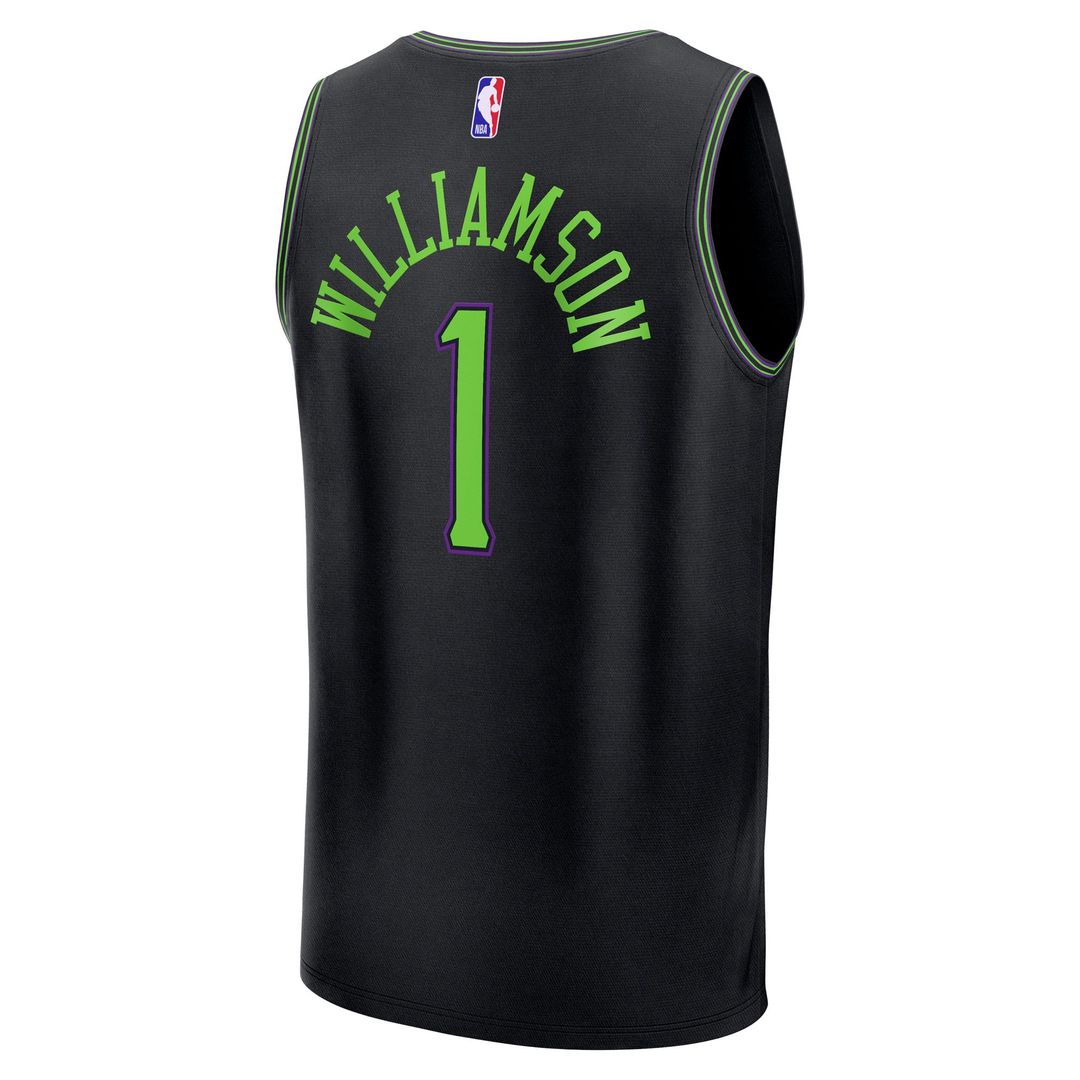 Zion Williamson New Orleans Pelicans Fanatics 2025/26 City Edition Fast Break Jersey - Black Official NBA Team Apparel Basketball Fan Gear