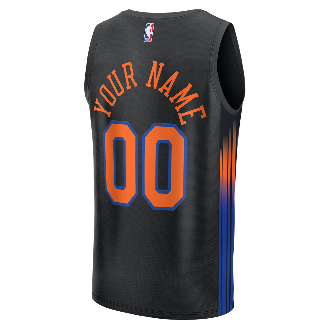 New York Knicks Fanatics Fast Break Custom Jersey - Statement Edition - Navy Official NBA Team Apparel Basketball Fan Gear