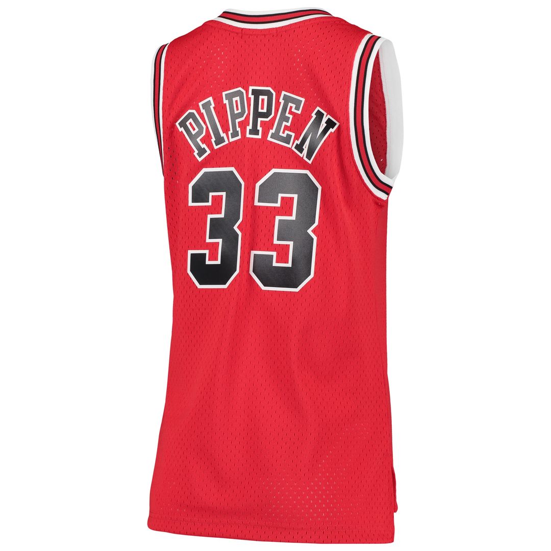 Scottie Pippen Chicago Bulls Mitchell & Ness Women's 1997/98 Hardwood Classics Swingman Jersey - Red Official NBA Team Apparel Basketball Fan Gear