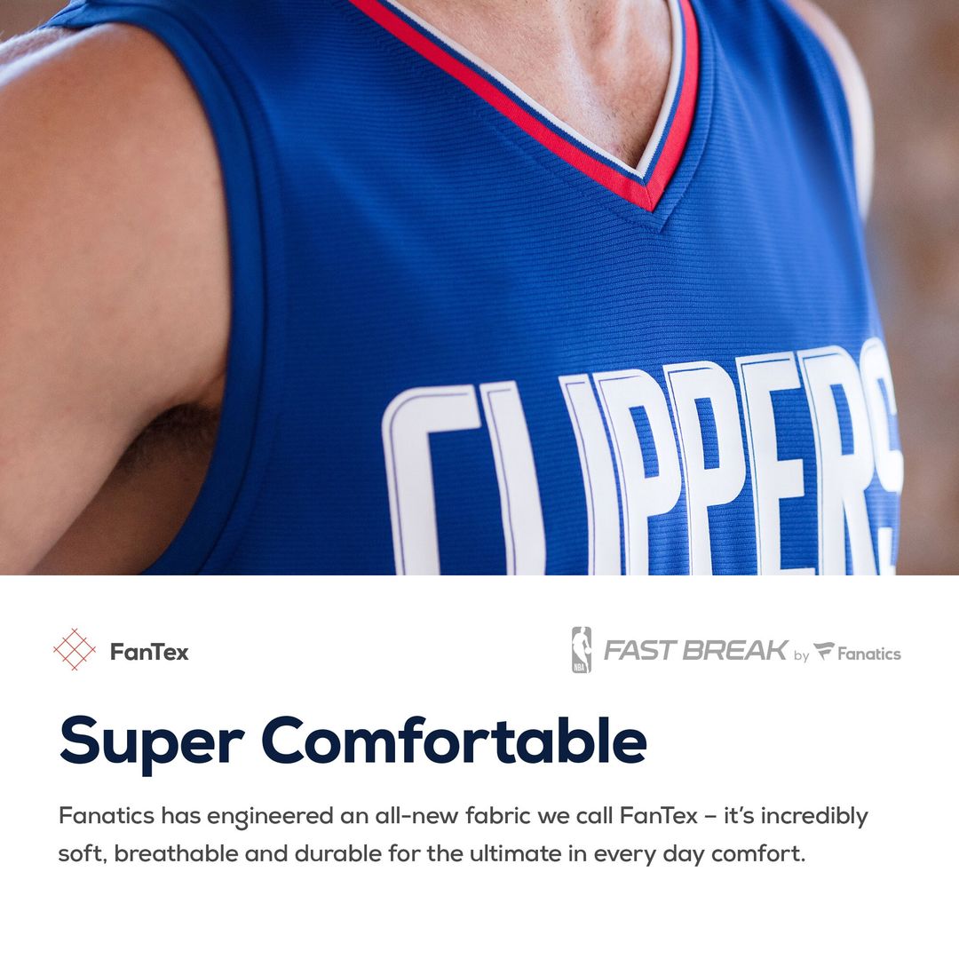 Kawhi Leonard LA Clippers Fanatics Youth 2019/20 Fast Break Replica Jersey Blue - Icon Edition Official NBA Team Apparel Basketball Fan Gear