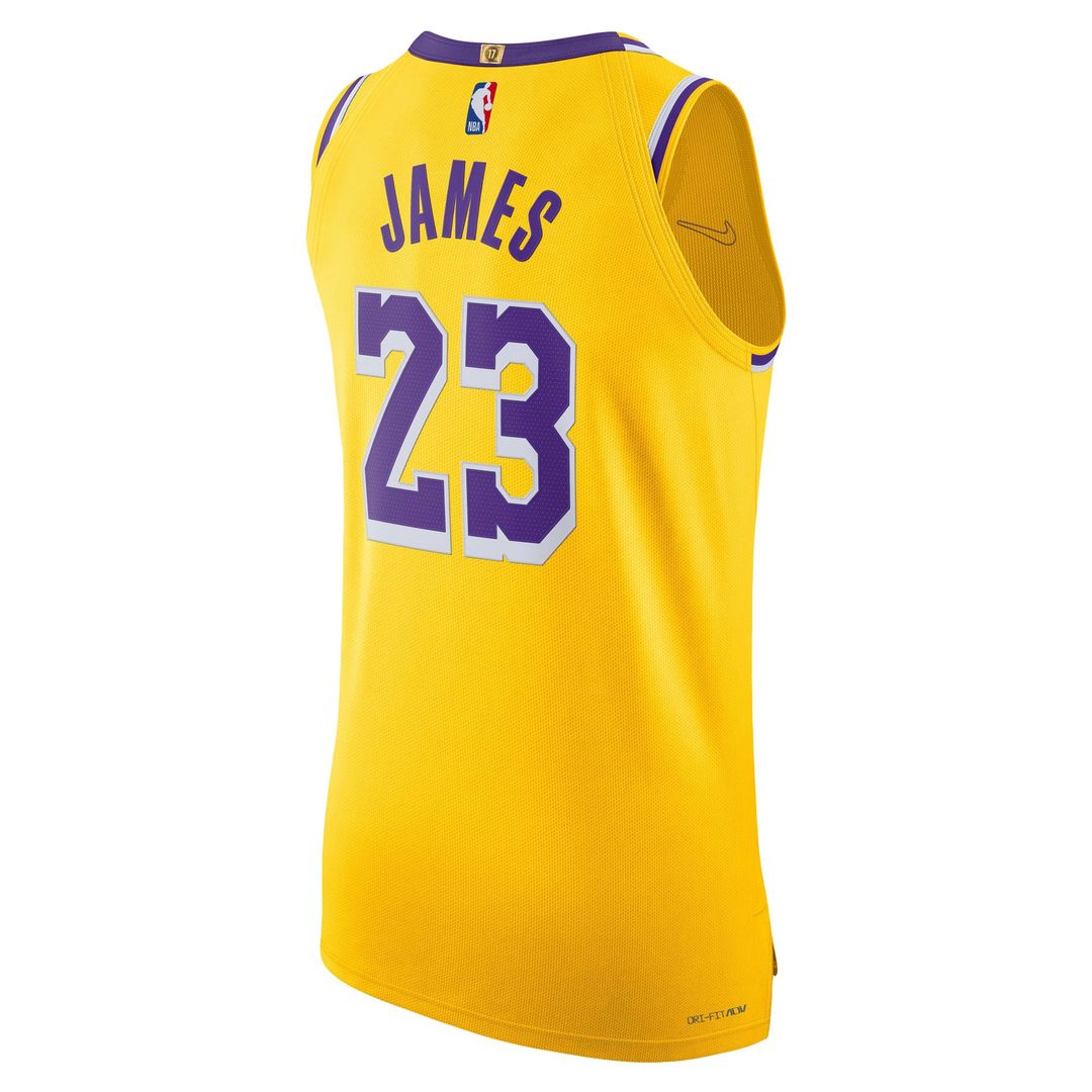 LeBron James Los Angeles Lakers Nike Authentic Jersey - Icon Edition - Gold Official NBA Team Apparel Basketball Fan Gear