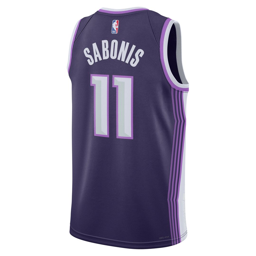 Domantas Sabonis Sacramento Kings Nike Unisex 2025/26 Swingman Jersey - Purple - City Edition Official NBA Team Apparel Basketball Fan Gear
