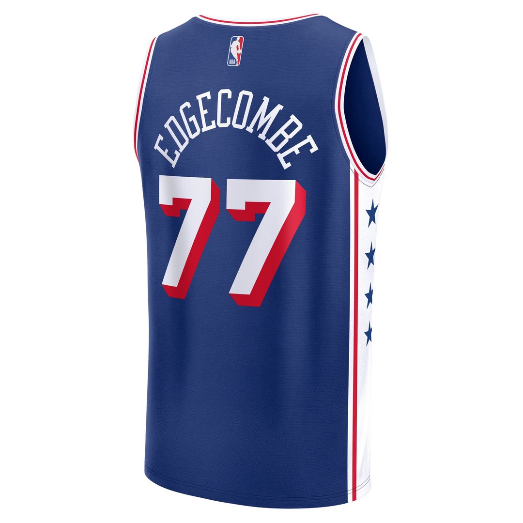 V. J. Edgecombe Philadelphia 76ers Fanatics Youth 2025 NBA Draft First Round Pick Fast Break Replica Jersey - Icon Edition - Royal Official NBA Team A