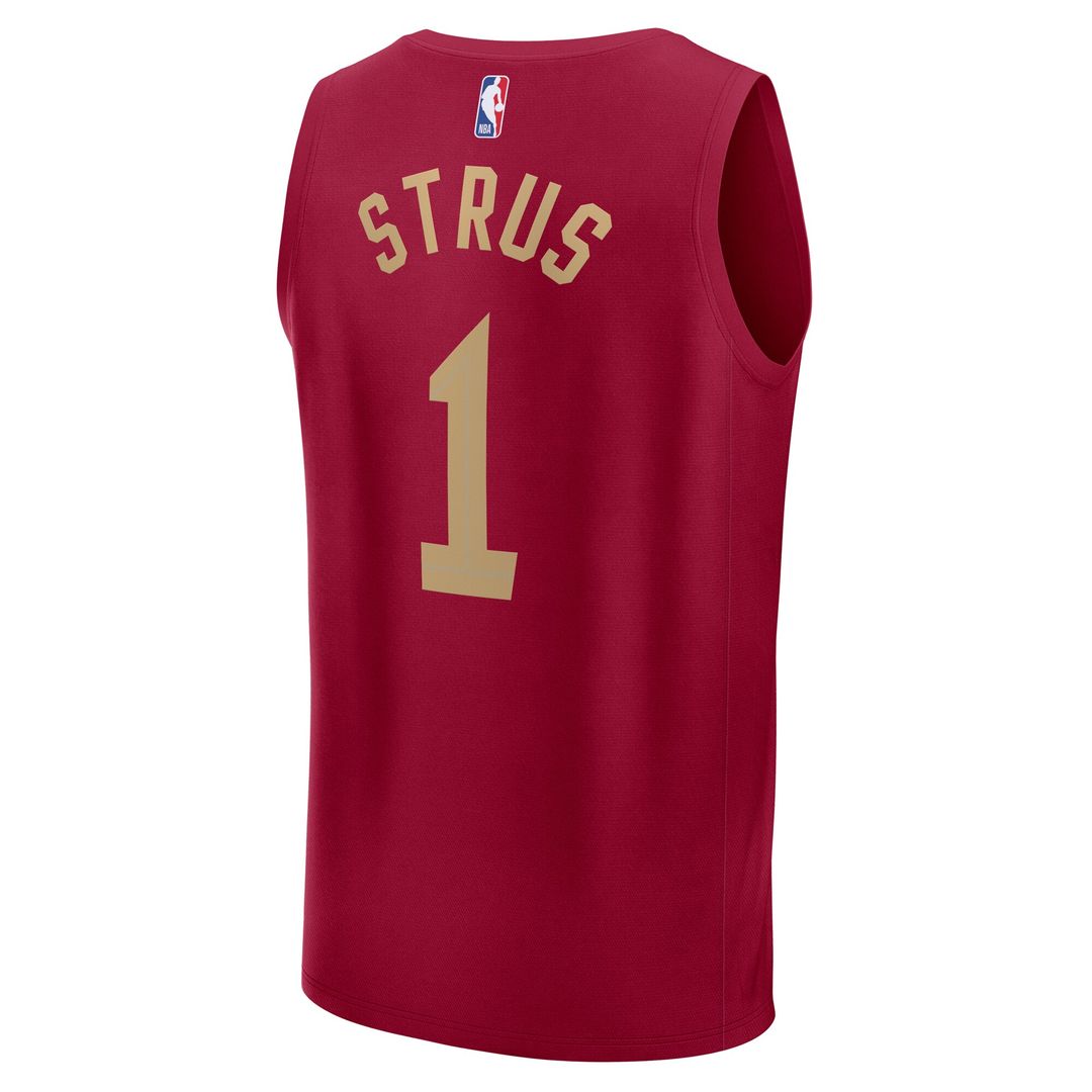Max Strus Cleveland Cavaliers Fanatics Youth Fast Break Player Jersey - Icon Edition - Wine Official NBA Team Apparel Basketball Fan Gear