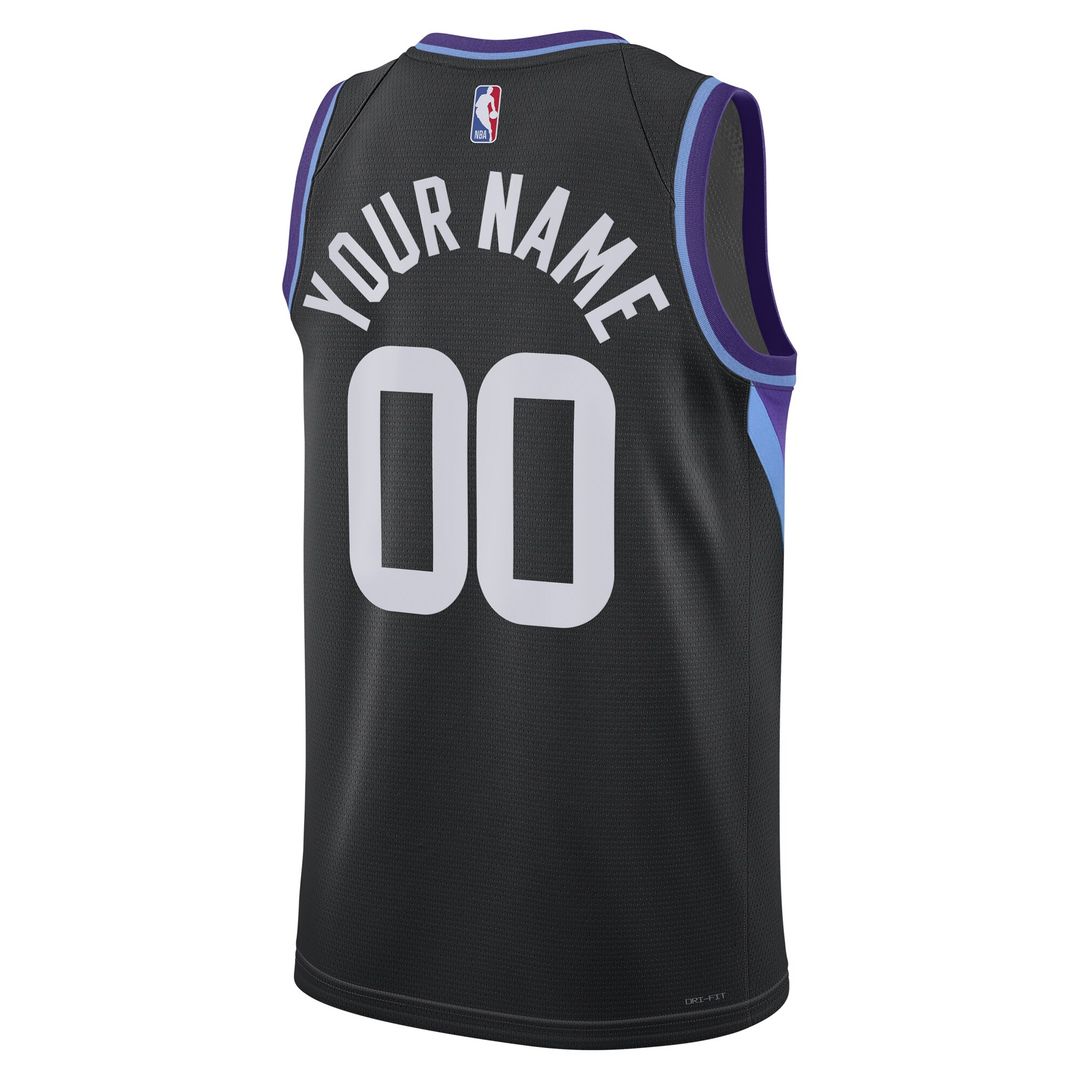 Utah Jazz Jordan Brand Unisex 2024/25 Custom Swingman Jersey - Statement Edition - Black Official NBA Team Apparel Basketball Fan Gear