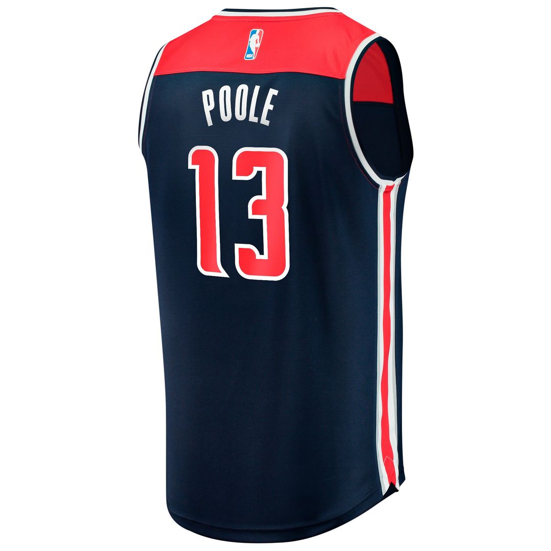 Jordan Poole Washington Wizards Fanatics Youth Fast Break Player Jersey - Statement Edition - Navy Official NBA Team Apparel Basketball Fan Gear