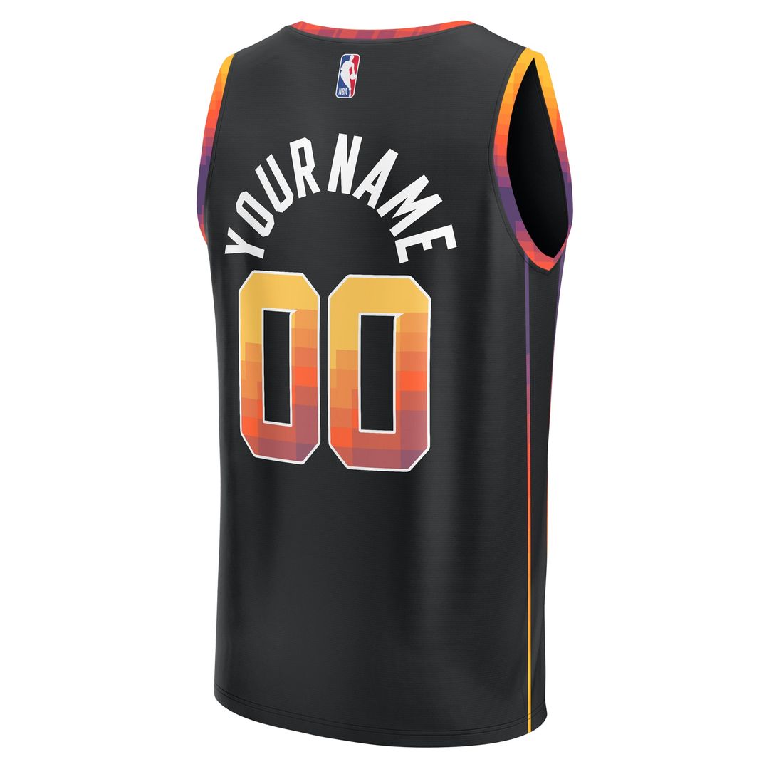 Phoenix Suns Fanatics Fast Break Custom Replica Jersey - Black - Statement Edition Official NBA Team Apparel Basketball Fan Gear