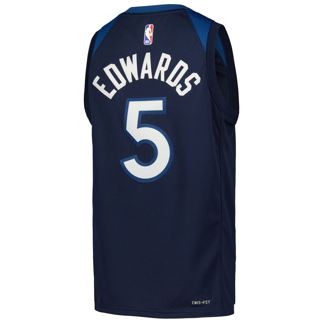 Anthony Edwards Minnesota Timberwolves Nike Youth Swingman Jersey - Icon Edition - Navy Official NBA Team Apparel Basketball Fan Gear