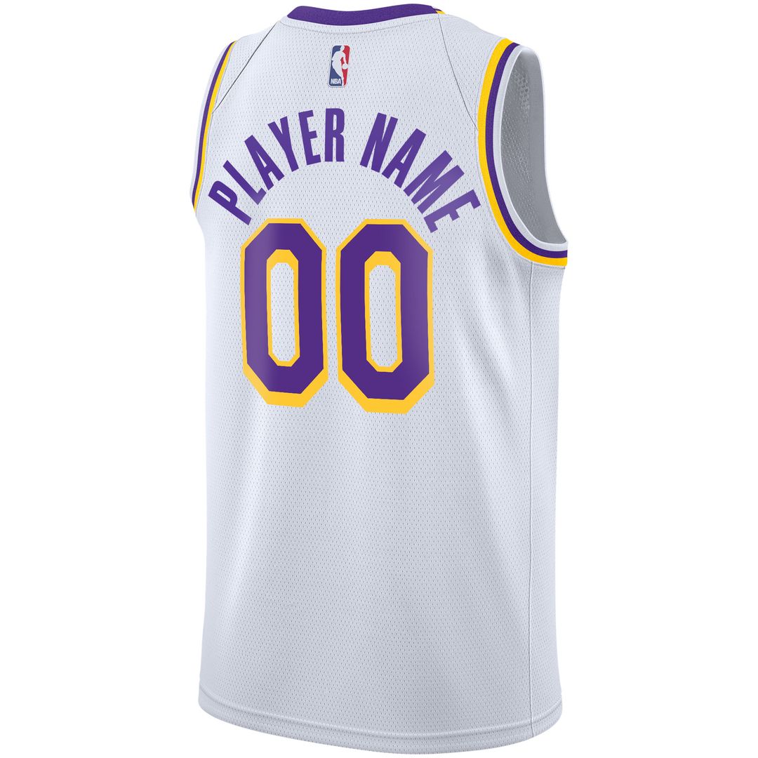 Los Angeles Lakers Nike 2020/21 Swingman Custom Jersey - Icon Edition - Gold Official NBA Team Apparel Basketball Fan Gear