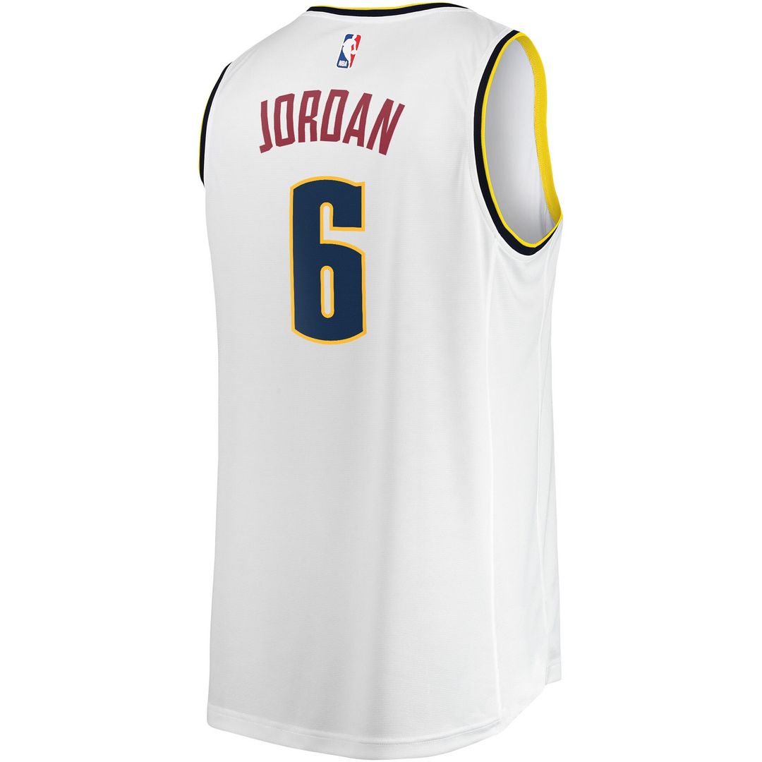 DeAndre Jordan Denver Nuggets Fanatics Fast Break Player Jersey - Association Edition - White Official NBA Team Apparel Basketball Fan Gear