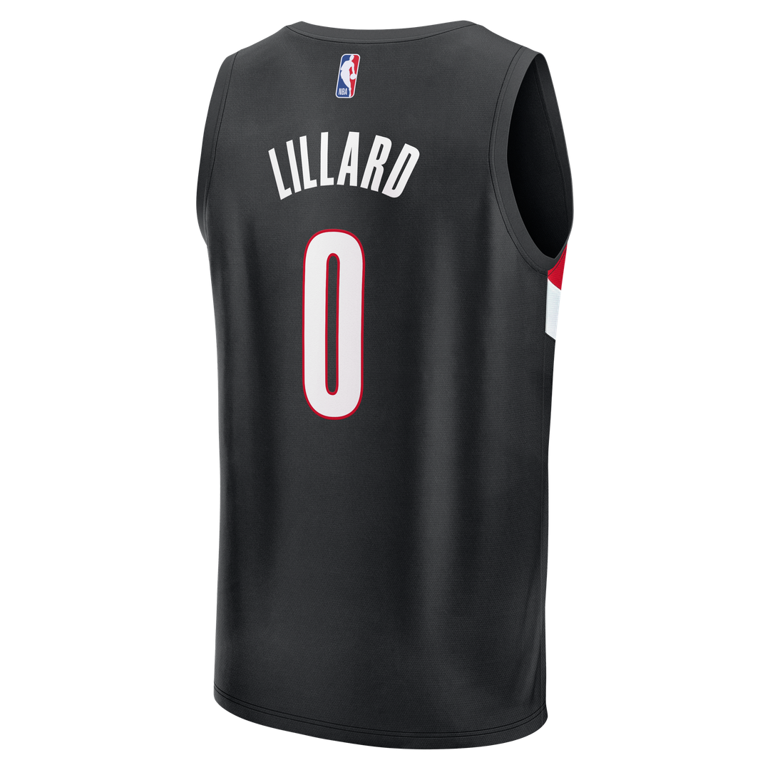 Damian Lillard Portland Trail Blazers Fanatics Youth Fast Break Replica Jersey - Black - Icon Edition Official NBA Team Apparel Basketball Fan Gear