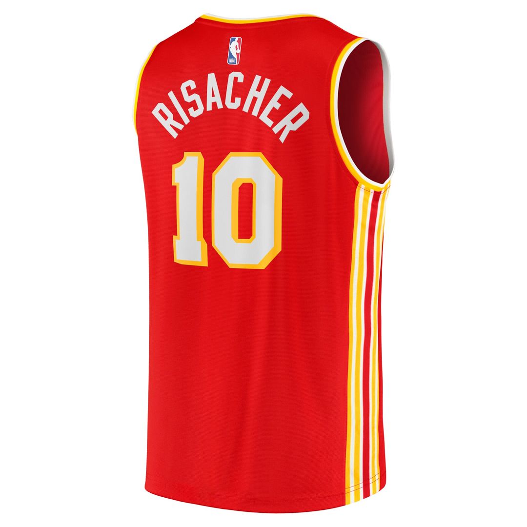 Zaccharie Risacher Atlanta Hawks Fanatics 2024 NBA Draft Fast Break Player Jersey - Icon Edition - Red Official NBA Team Apparel Basketball Fan Gear