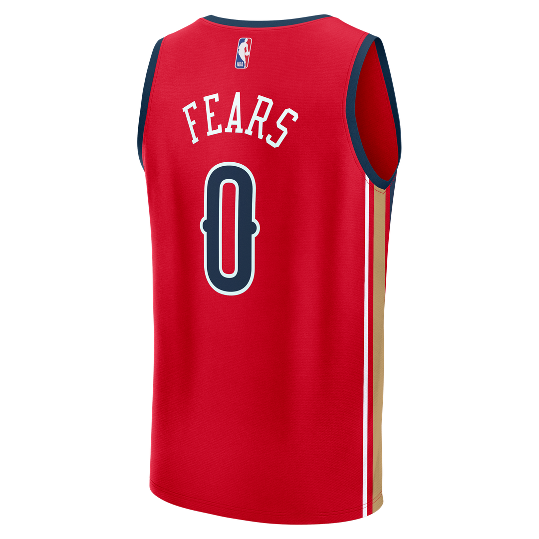 Jeremiah Fears New Orleans Pelicans Fanatics Fast Break Replica Player Jersey - Statement Edition - Red Official NBA Team Apparel Basketball Fan Gear