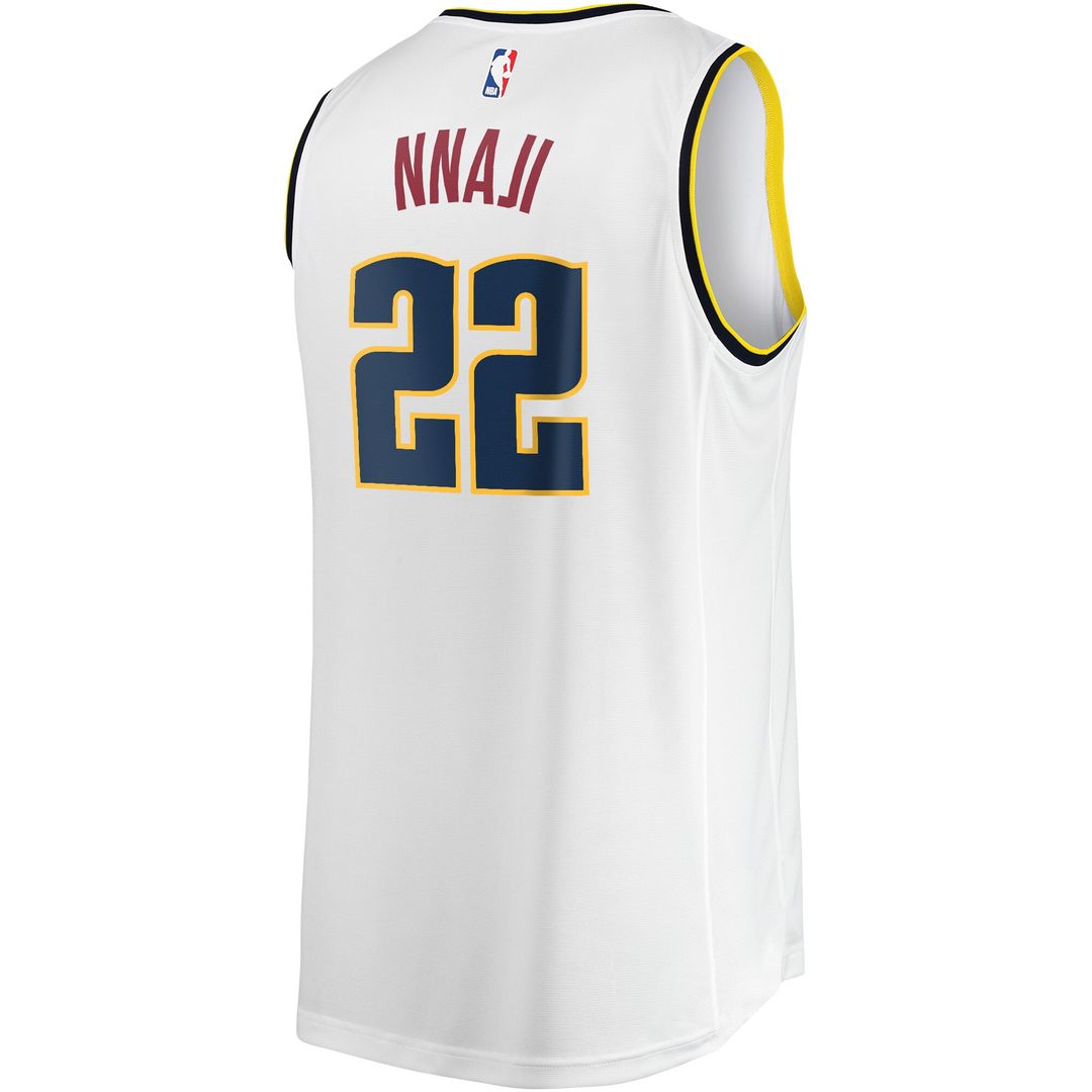 Zeke Nnaji Denver Nuggets Fanatics Fast Break Player Jersey - Association Edition - White Official NBA Team Apparel Basketball Fan Gear