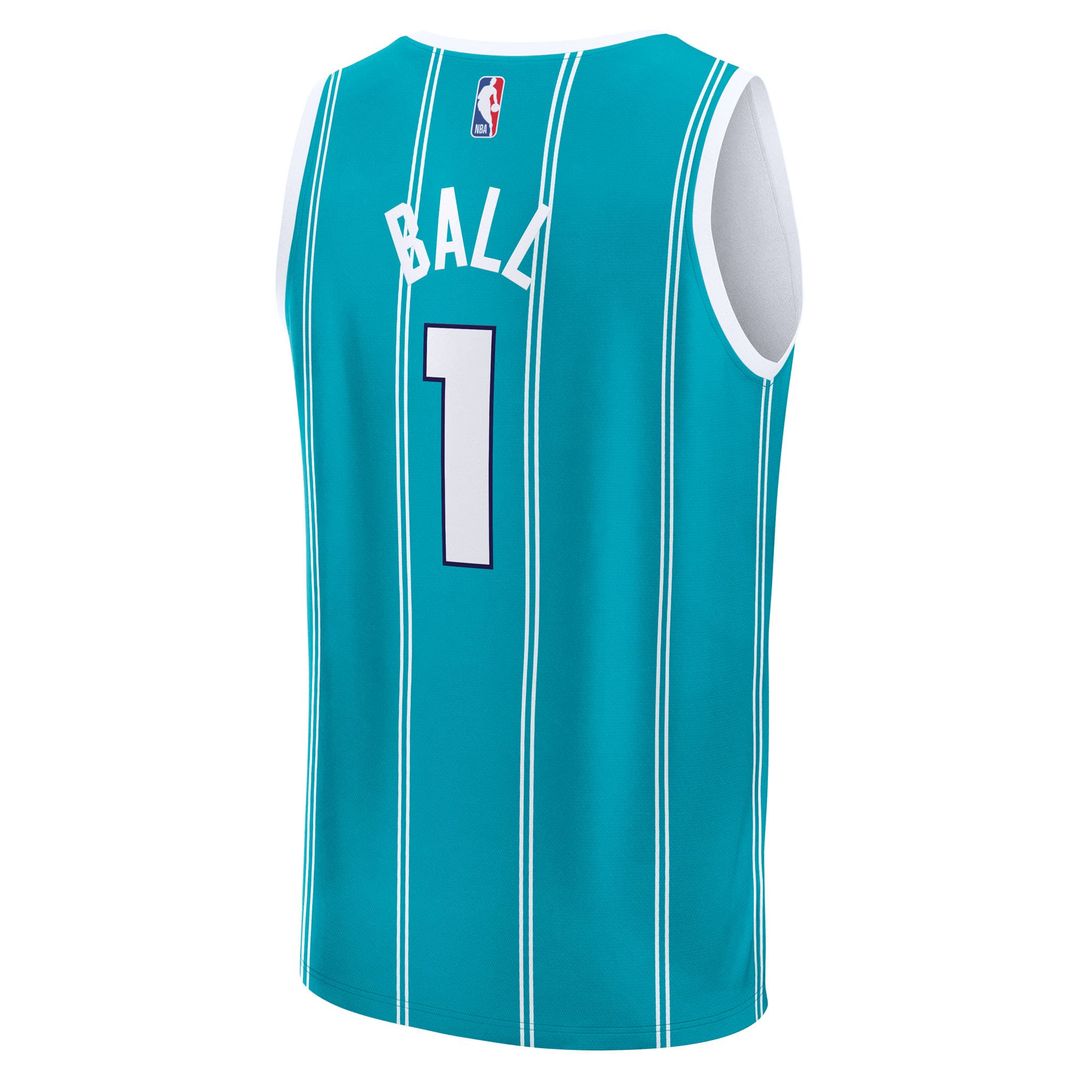 LaMelo Ball Charlotte Hornets Fanatics Fast Break Replica Player Jersey - Icon Edition - Teal Official NBA Team Apparel Basketball Fan Gear