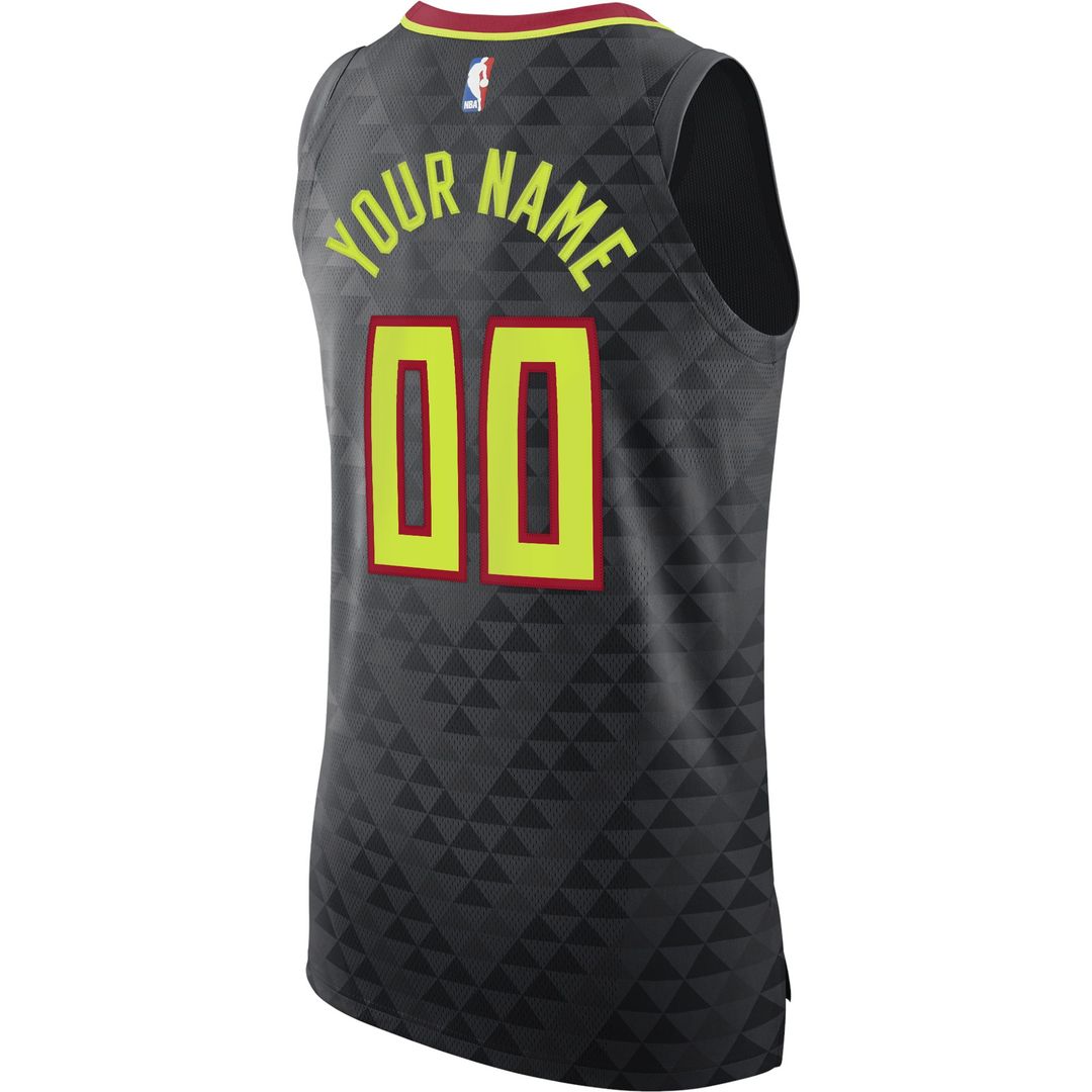 Atlanta Hawks Nike Authentic Custom Jersey Black - Icon Edition Official NBA Team Apparel Basketball Fan Gear