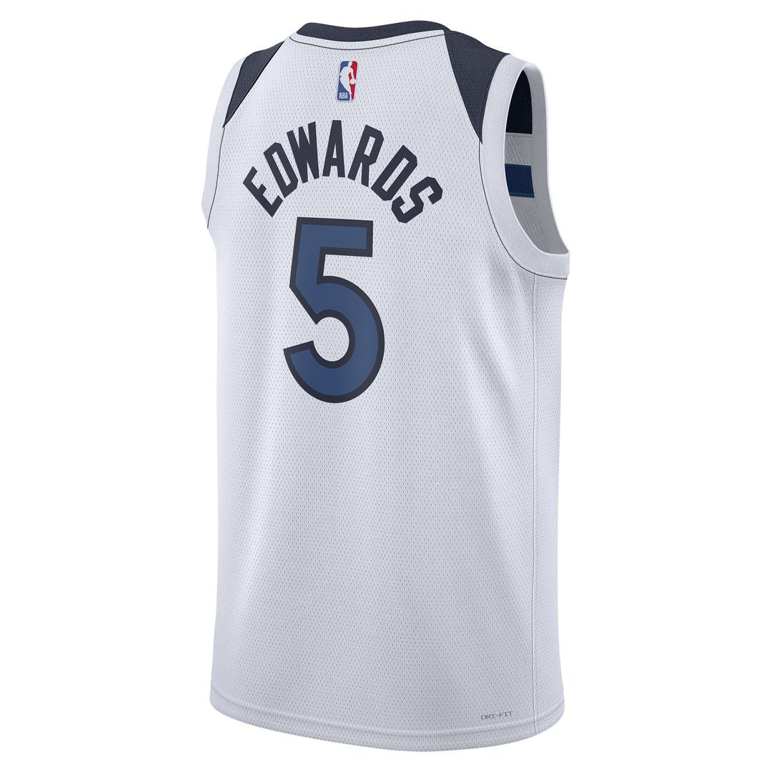 Anthony Edwards Minnesota Timberwolves Nike Unisex Swingman Jersey - Association Edition - White Official NBA Team Apparel Basketball Fan Gear