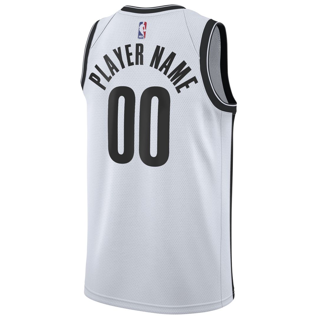Brooklyn Nets Nike 2020/21 Swingman Custom Jersey - Icon Edition - Black Official NBA Team Apparel Basketball Fan Gear