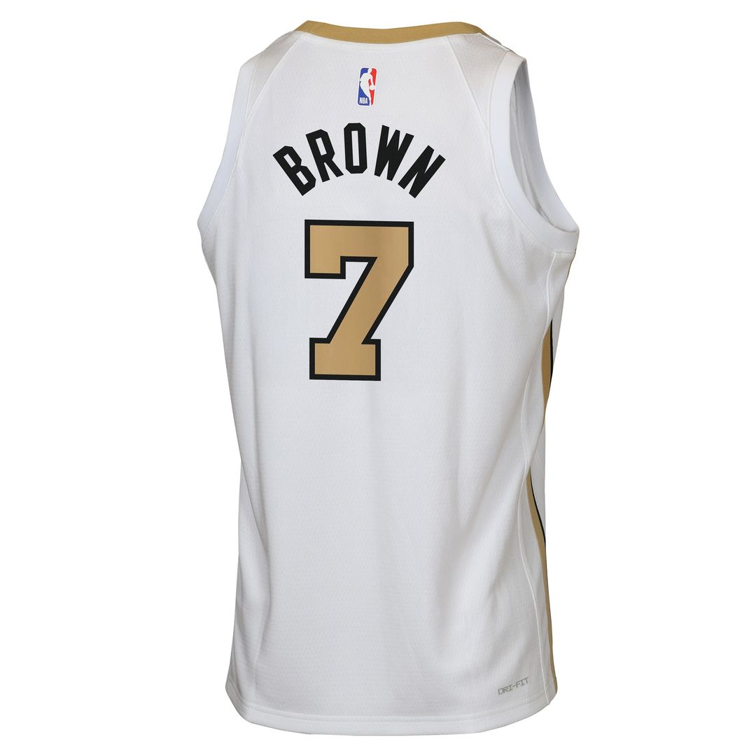 Jaylen Brown Boston Celtics Nike Youth 2025/26 City Edition Swingman Jersey - White Official NBA Team Apparel Basketball Fan Gear