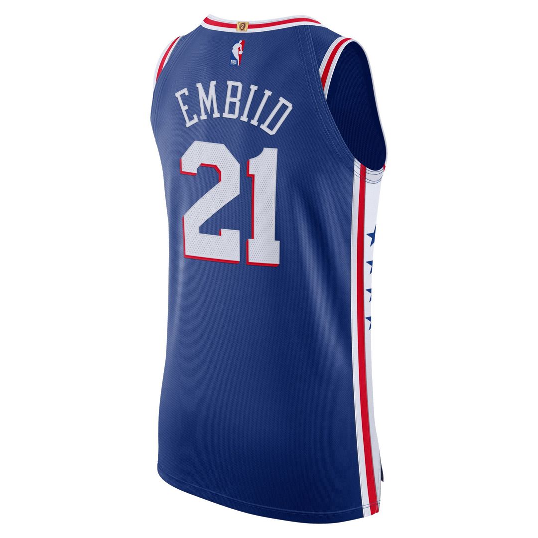 Joel Embiid Philadelphia 76ers Nike Authentic Jersey - Icon Edition - Royal Official NBA Team Apparel Basketball Fan Gear