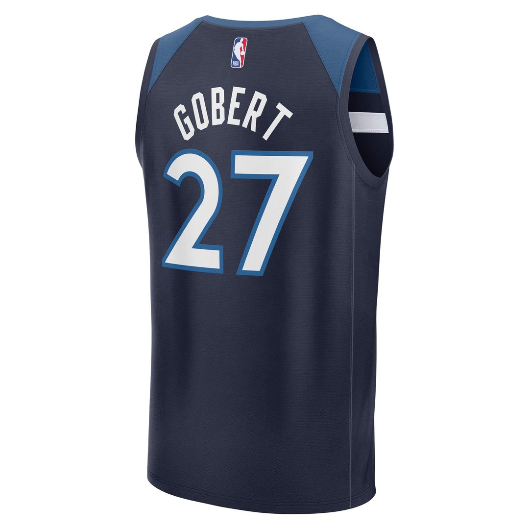 Rudy Gobert Minnesota Timberwolves Fanatics Fast Break Replica Player Jersey - Icon Edition - Navy Official NBA Team Apparel Basketball Fan Gear